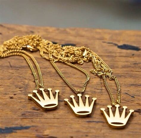 gold Rolex chain necklace